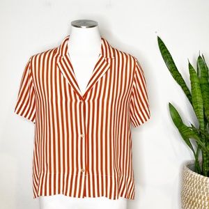 Everlane | Silk Short Sleeve Button Down Sz. 6